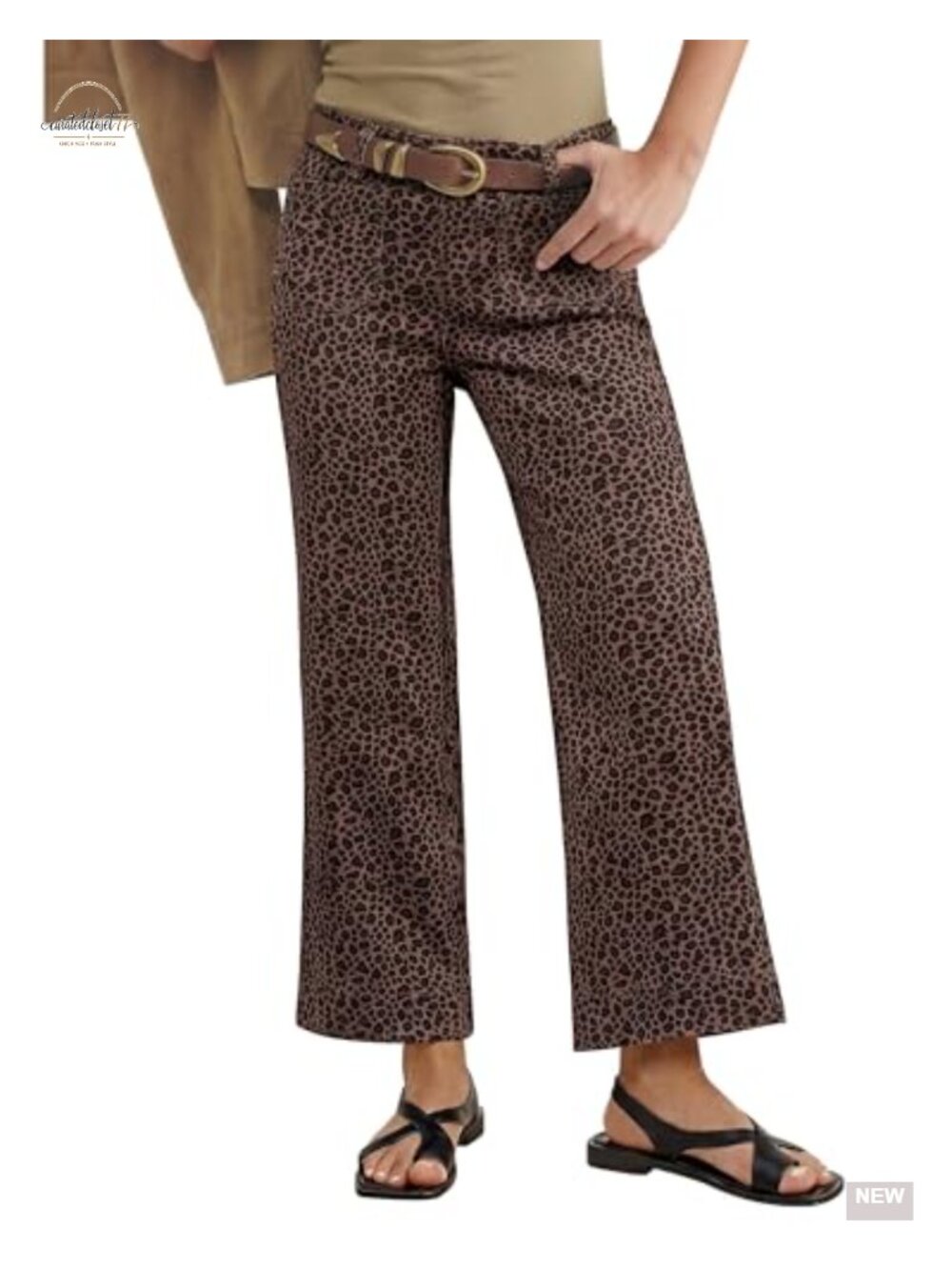 High Waisted Wide Leg Cropped Denim Jeans Patch Pocket Flare Pants